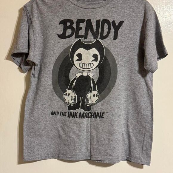 Bendy and the Ink Machine Kid's Grey T-shirt size L (12) - Picture 1 of 5